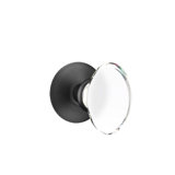 Privacy Hampton Crystal Knob with Modern Rose