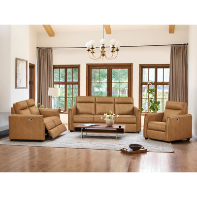 Zero Wall 3-PC Power Reclining Living Room Set With USB & Type C
