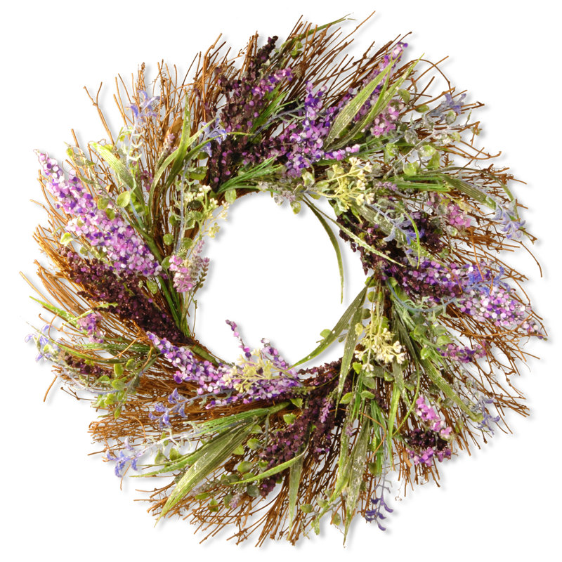 Primrue 22 in. Mixed Leaf Spring Wreath