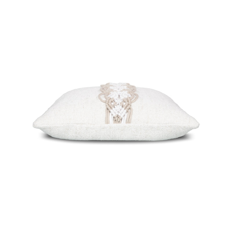 Distinct Sunbrella® Indoor/Outdoor Pillow Cover & Insert, Square, 20" H x 20" W, Cream