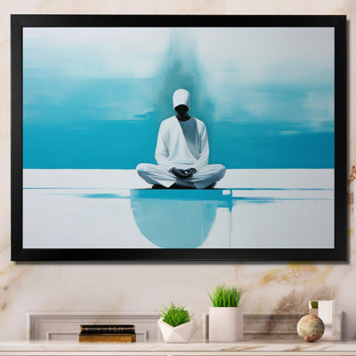 " White Blue Meditation Harmony Of Mind "