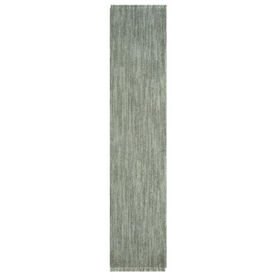 Textured Fringed Area Rug