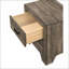 Table de chevet de chambre à coucher à 2 tiroirs gris transitionnel avec quincaillerie en métal