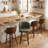 Devault Swivel Upholstered Counter Stool With Wood Frame-123161755