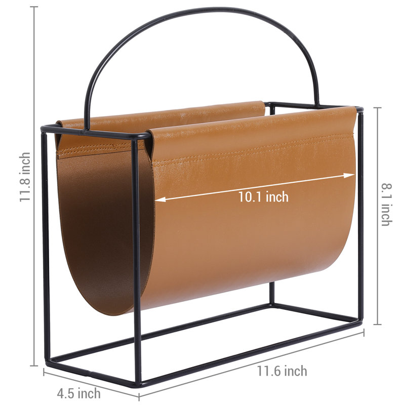 10" Small Free Standing Magazine Rack