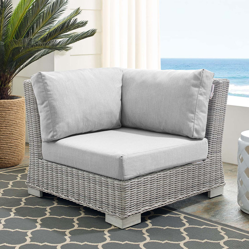 Chaise de coin d'extérieur Conway Sunbrella, gris