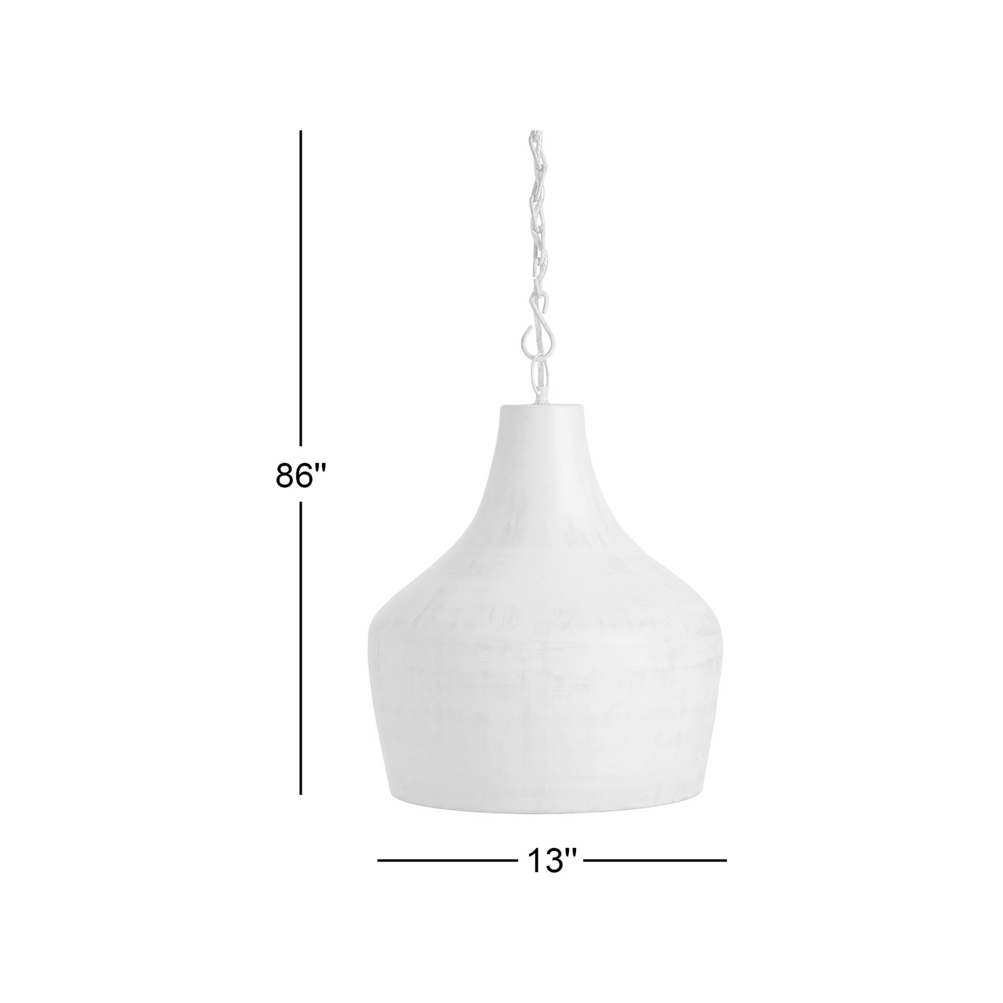 Jazelle 1-Light Pendant, 14" H x 13" W x 13" D, Shaded