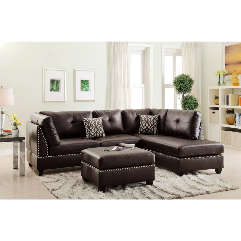 Reversible Sectional Sofa With Ottoman