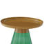 Table d'appoint ronde Aeryn de 19 po avec plateau en titane doré mat et base en verre vert-1651586354-1651586355-1651586356