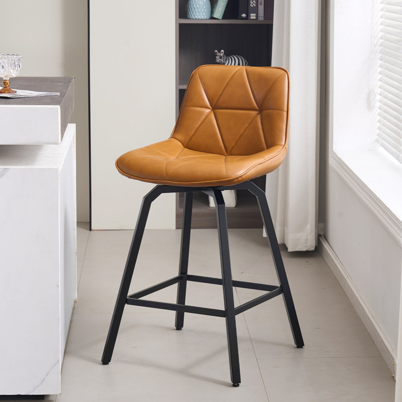Tabouret de comptoir pivotant 26 po, Brun, 2