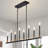 Raghid 8-Light Dining Room Black Chandelier Kitchen Island Lighting Dining Room Light Fixture
