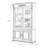Beige Solid + Manufactured Wood+Glass Display Cases