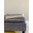 SEAT4U Prebe Bedroom Hallway Bench with Indigo Blue Ticking Linen Blend Fabric Upholstered -1157898200
