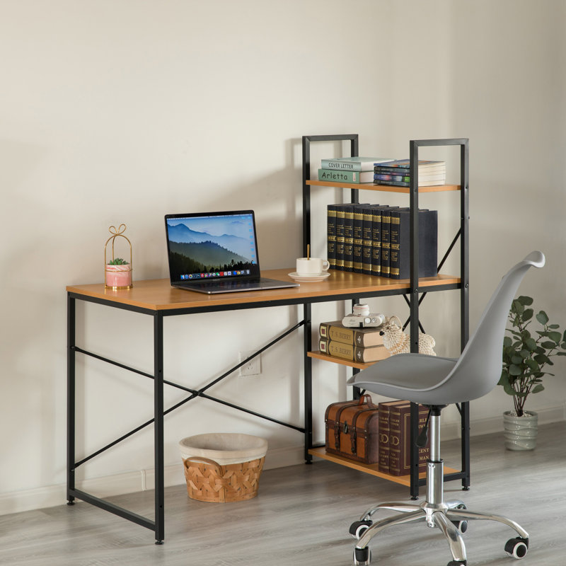 Southampton Metal Base Computer Desk, Natural