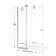 Cantour 32'' - 36'' W x 76'' H Pivot Frameless Shower Door with Clear Glass