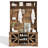 Beitske 5-in-1 Hall Tree with Storage Bench and Magnetic Doors, Retro Entryway Organizer with Coat Rack, Shoe Cubbies, Hooks & Upper Shelf for Foyer or Mudroom-1420875950