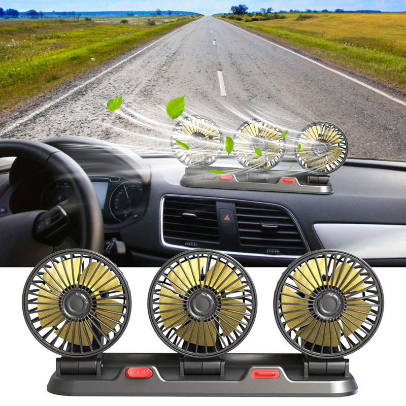 Ventilateur multifonctionnel USB à trois têtes kbndieu, B