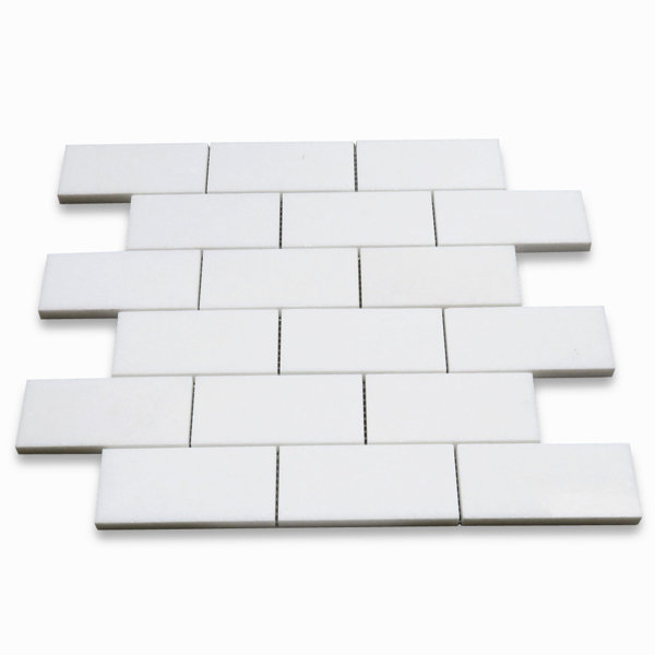 12" x 12" Marble Mosaic Sheet Subway Wall & Floor Tile