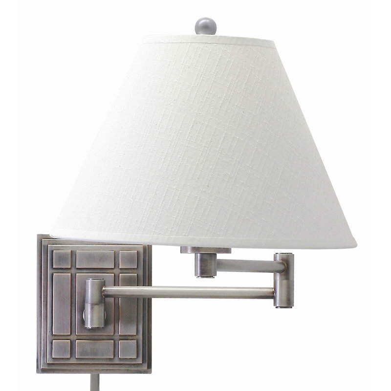 Xavier Plug-in Swing Arm Sconce, Antique Silver