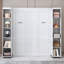Grand lit escamotable avec portes de rangement - aucun sommier nécessaire, solide et amp; Durable-1260268644