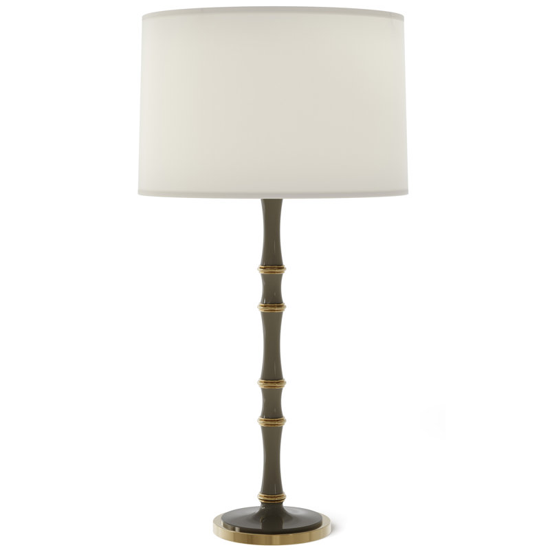 Kane Table Lamp, Modern Brass, Celadon, Rose Water
