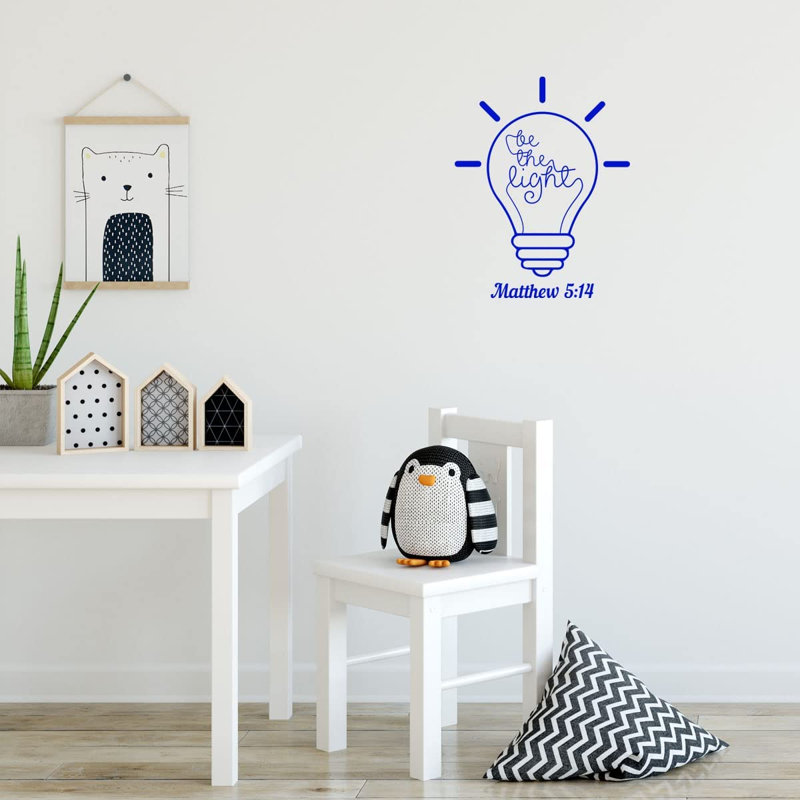 Adhésif décoratif citation inspirante, Bleu, H 13 po x l 10 po