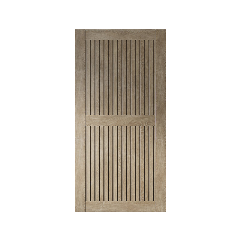 Porte de grange en bois de pin à rayures verticales Homacer, 30 po x 80 po