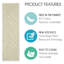 Tapis de marche intérieur antidérapant 9 po x 28 po Sisal Design - 70% coton-52287825