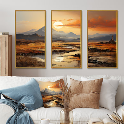 «Volcano Volcanic Vista», ensemble d'art sur toile