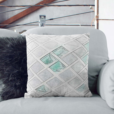 Geometric Square Cushion