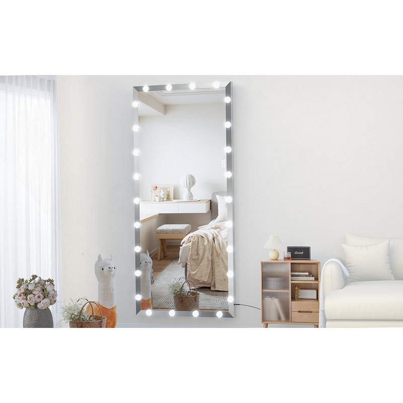 Hollywood Full Length Mirror with Lights Oversized Full Body Vanity Mirror with 3 Color Modes Lighted Large Standing Floor Mirror for Dressing Room Bedroom Hotel Touch Control,
