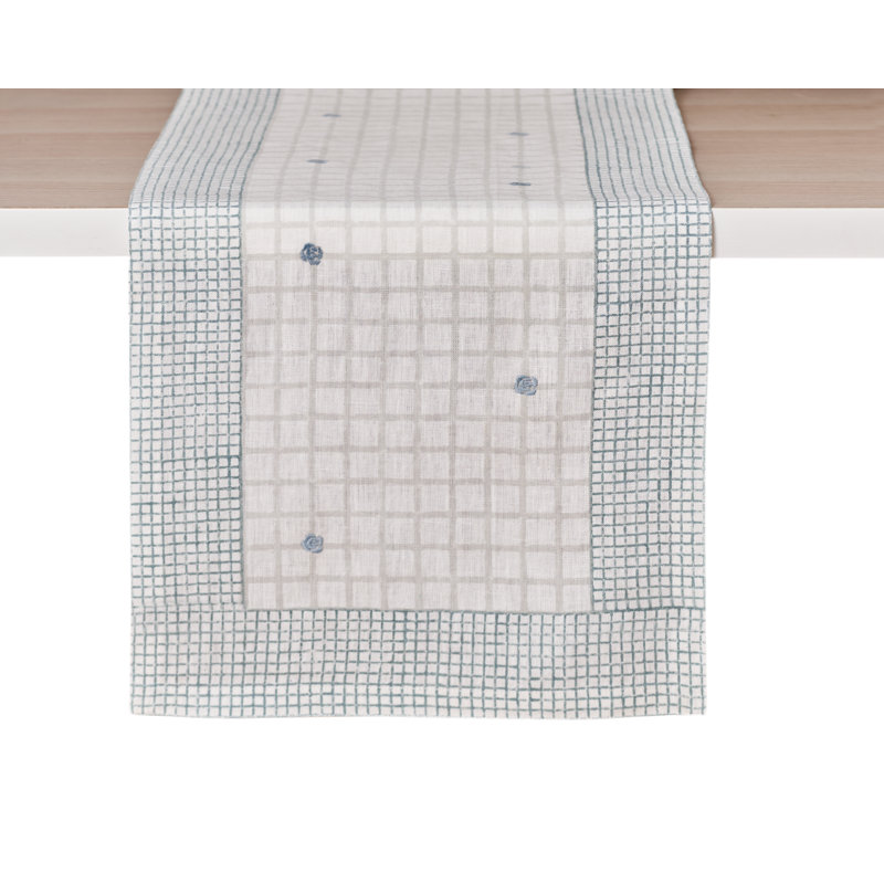 English Rose Table Runner 14x90 Inch, Green