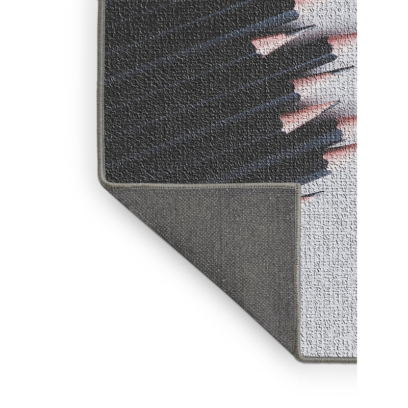 Tapis gris Design, Rectangle 5 pi x 7 pi