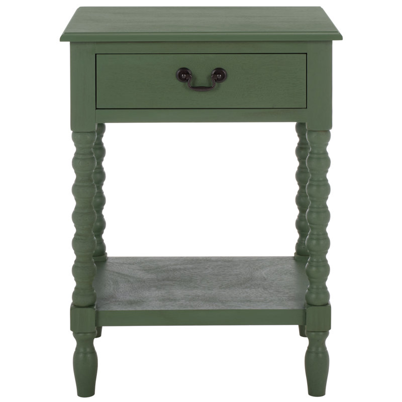 End Table with Storage, Dusty Green