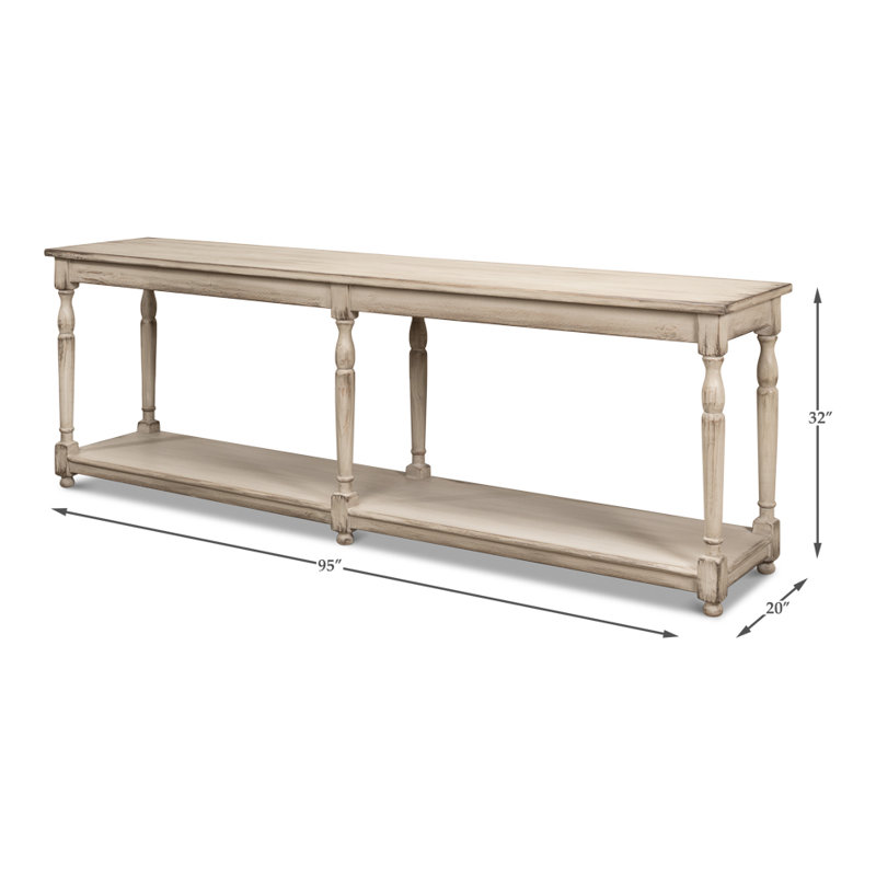 Jensen 95'' W Solid Wood Console Table