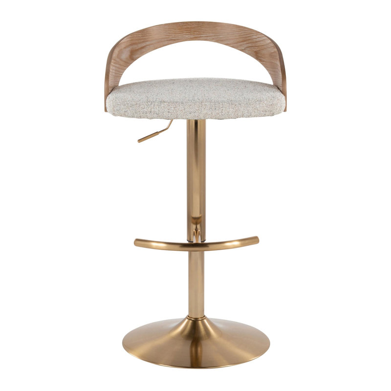 1 tabouret de bar réglable, Doré