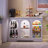 47.2"W Sideboard Buffet Cabinet with 3 Glass Doors, Adjustable Shelves, LED and Human Body Sensors-1477457383