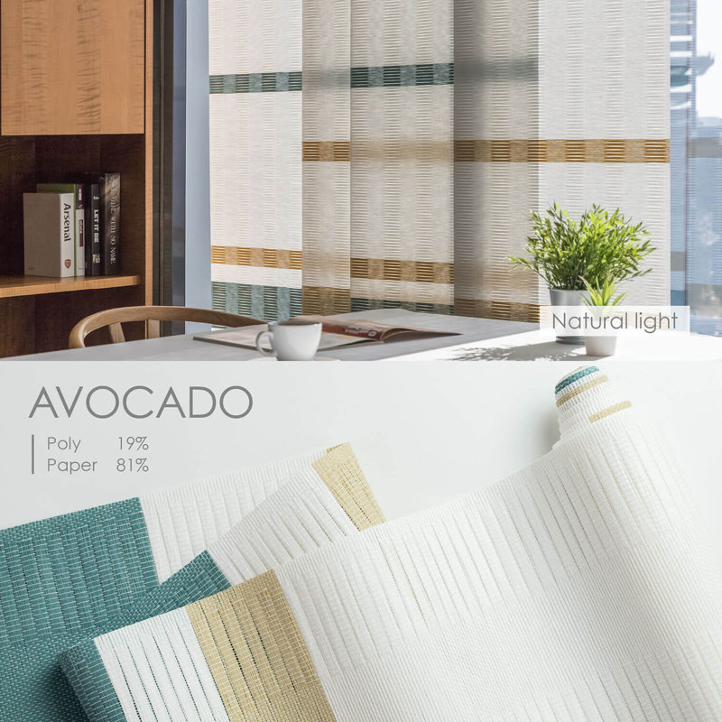 Store vertical semi-transparent Sharmaine, Avocat