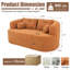 Canapé compact en chenille orange pour les espaces de vie modernes