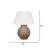 Cinder Terracotta Table Lamp with Linen Shade, Rusted Brown