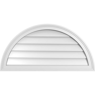 Half Round Surface Mount Signature Urethane Non-Functional Gable Vent Primed Tan
