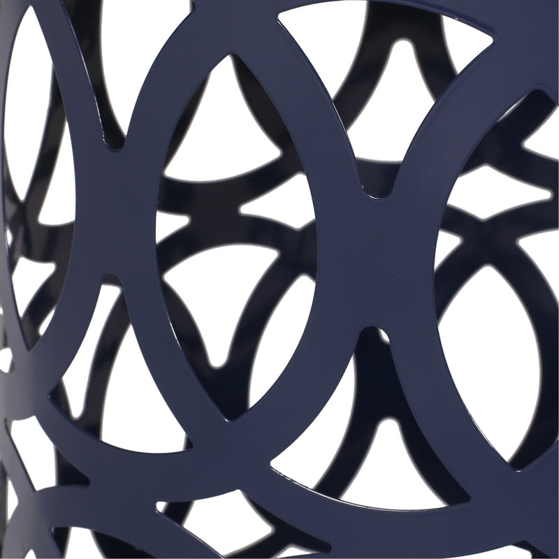Table d'extérieur bleu marine pour plantes - Fer, 13,71 po l x 17,98 po h, Pied bleu, 16,00 po h