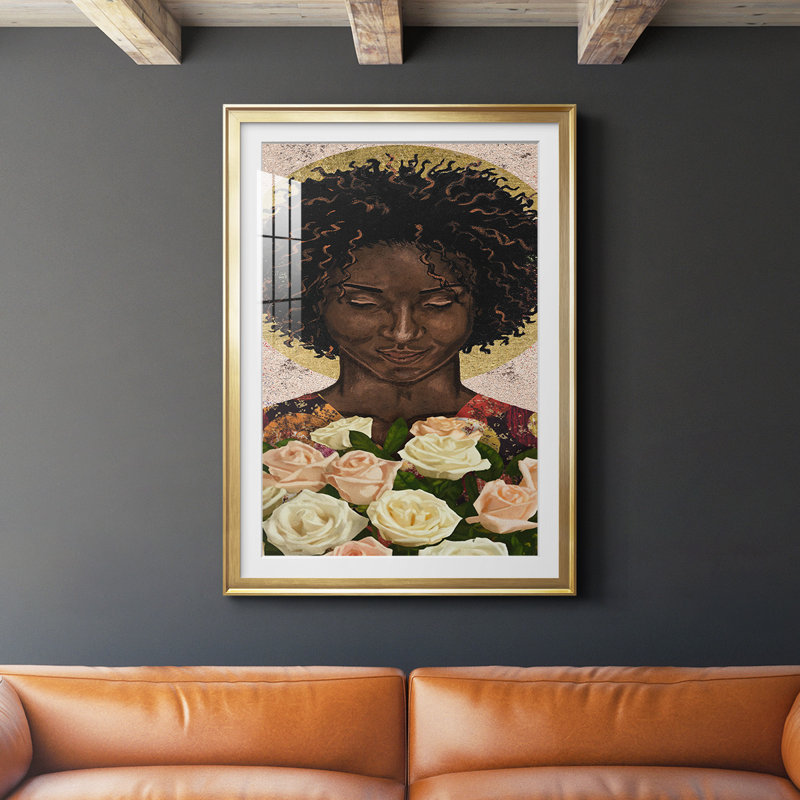 «Meditation I» par - Impression sur, Cadre doré, H 42,5 po x l 30,5 po x P 1 po