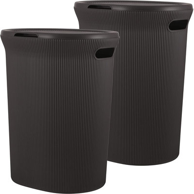 Decorative Ribbed Laundry Hamper