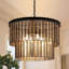 Lustre tambour 4 lumières l 18 po Shoshoni