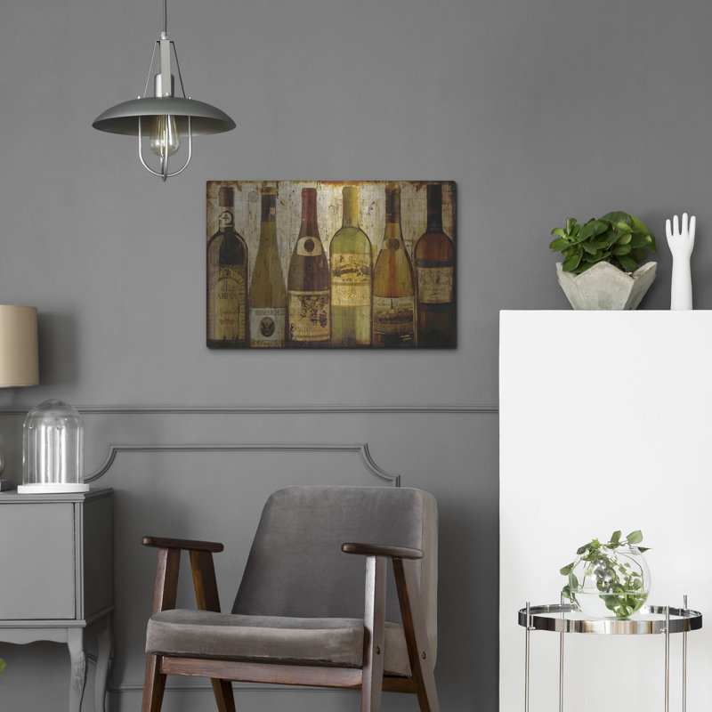 Winston Porter «Wine Samples Of Europe 3» par Art Licensing Studio, art mural en métal, H 16 po x l 16 po