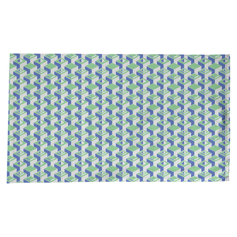Nappe de gratte-ciels classiques, Vert/bleu