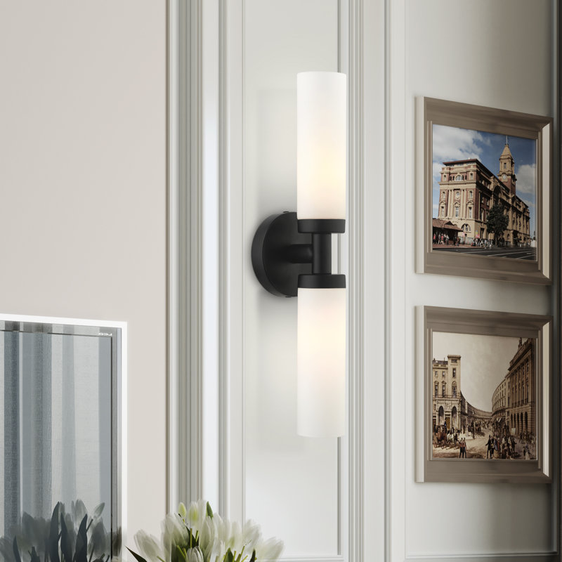 Charlesha 2-Light Dimmable Bath Bar, Black