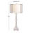 Pocklingt Glass Silver Table Lamp with Crystal Embellishments