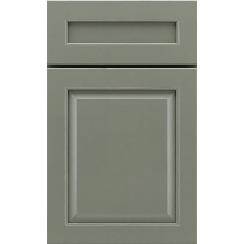 Dwelling Value Greystone Door Sample, Painted Hardwood, Sage/Nickel Glaze